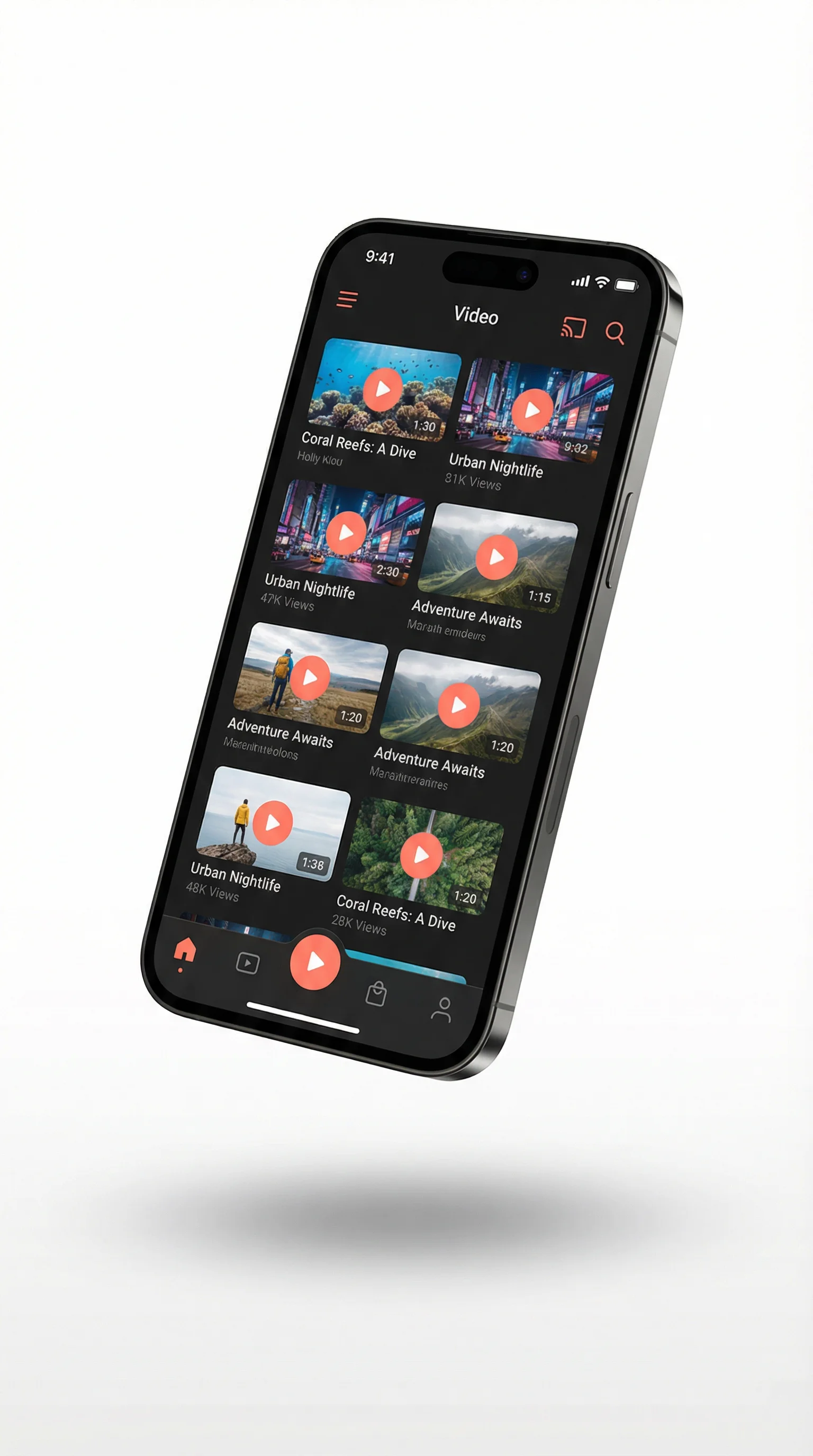 呦呦视频APP客户端界面展示